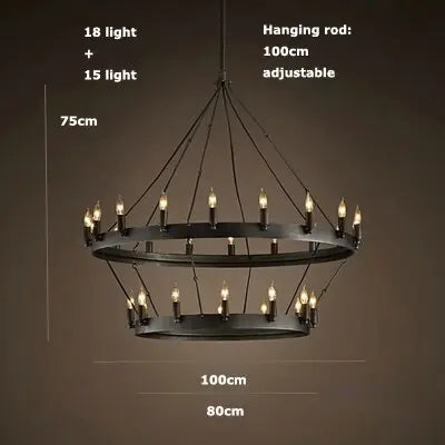 Retro American Candle Chandelier ChandeliersLife®