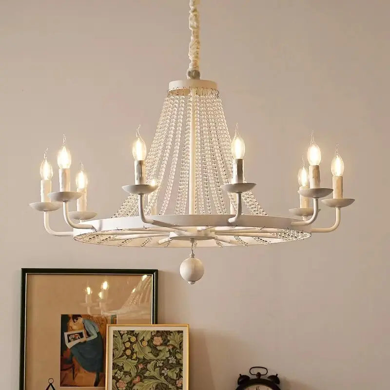 Country Candle Crystal Chandelier