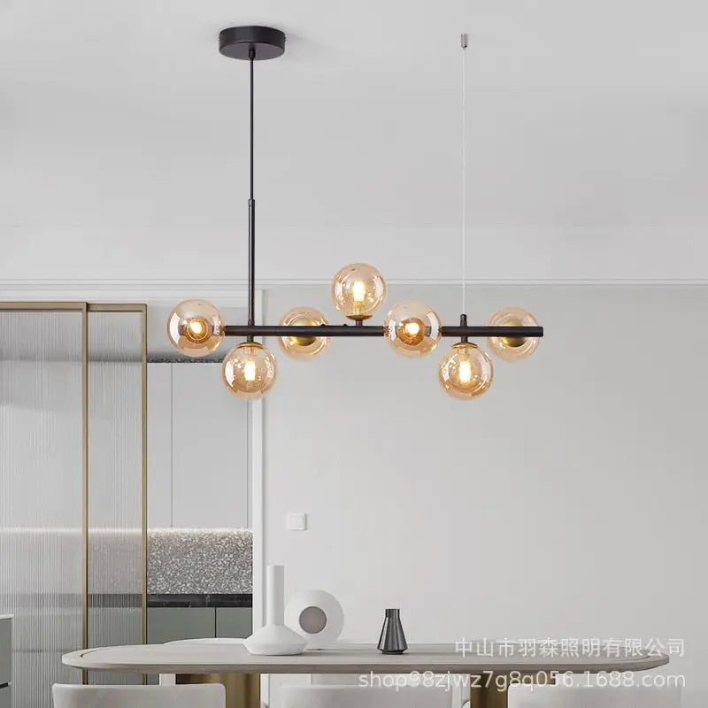 Modern Long Dining Room Chandeliers Glass Ball ChandeliersLife®