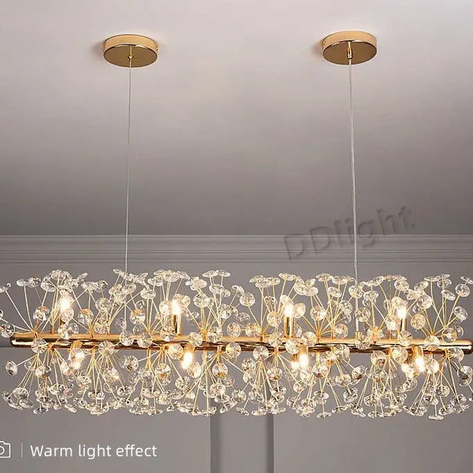 Gold Luxury Crystal Long Chandelier ChandeliersLife®
