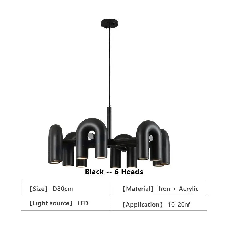 Nordic Creative Macaron U Shape Chandeliers ChandeliersLife®