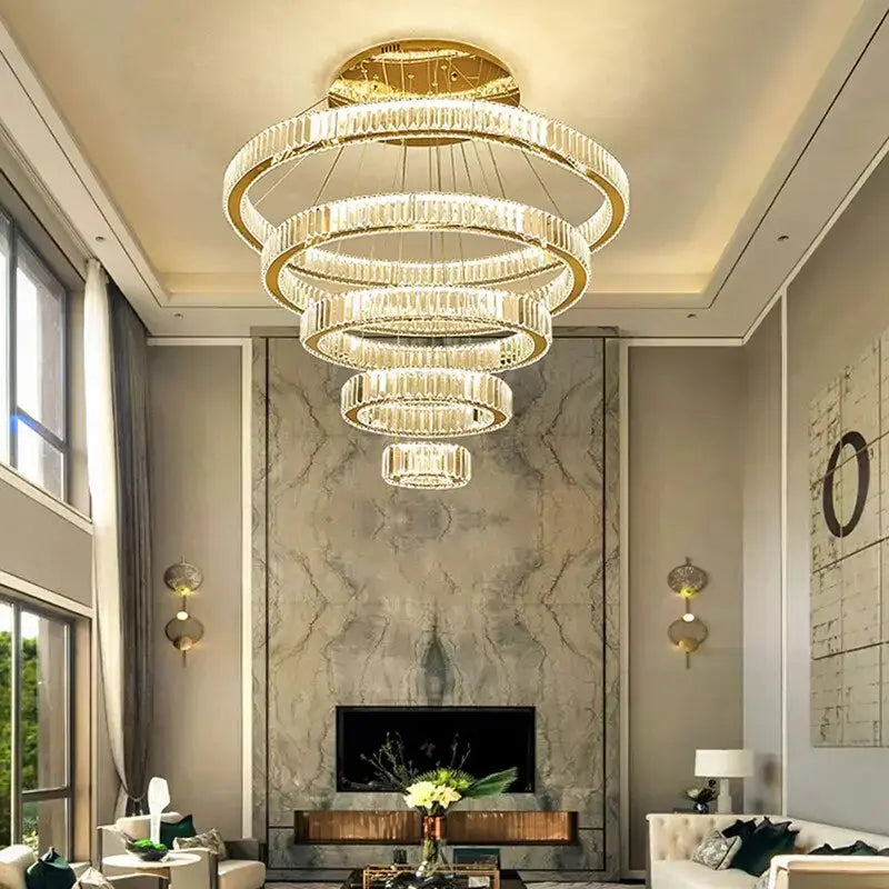 Luxury Modern Ring Crystal Chandelier - Chrome ChandeliersLife®