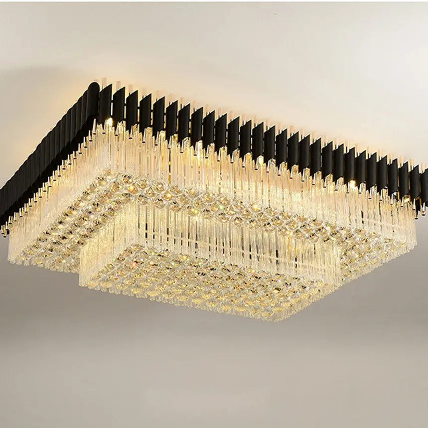 Rectangle Crystal Designer Ceiling Chandelier ChandeliersLife®