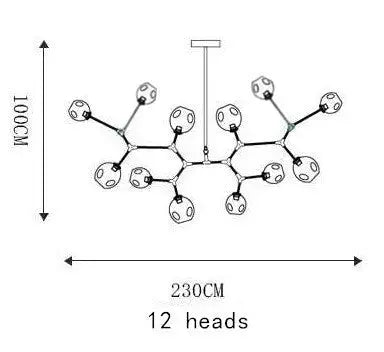 Modern Glass Designer Hanging Chandelier Nordic
