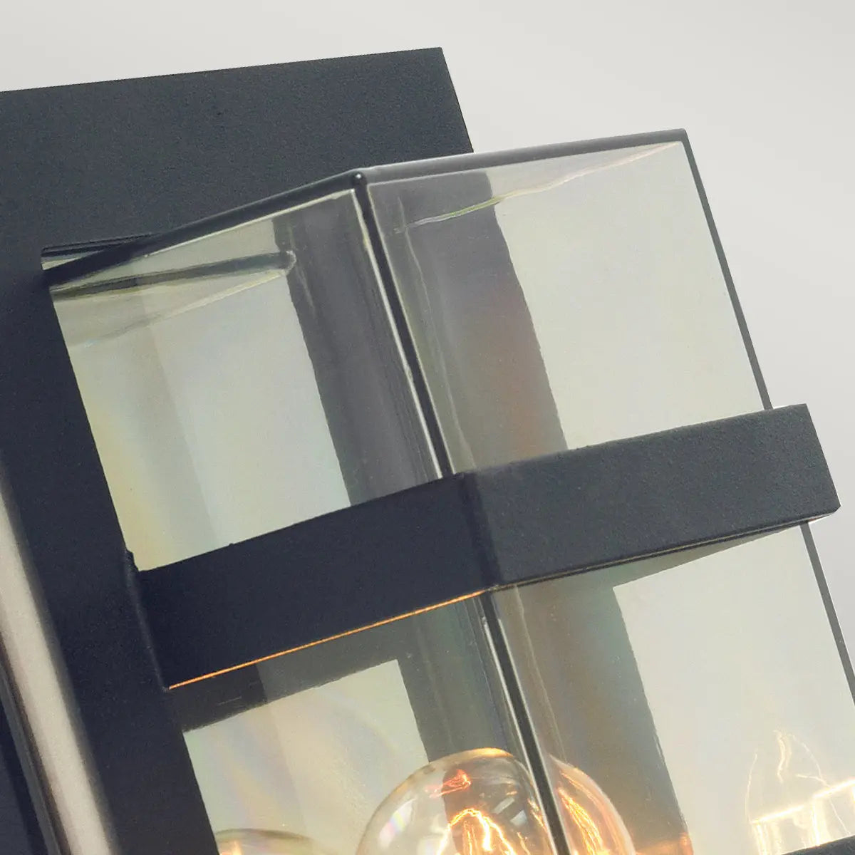 Boden 1 Light Wall Light - Black With Clear Glass Elstead Lighting