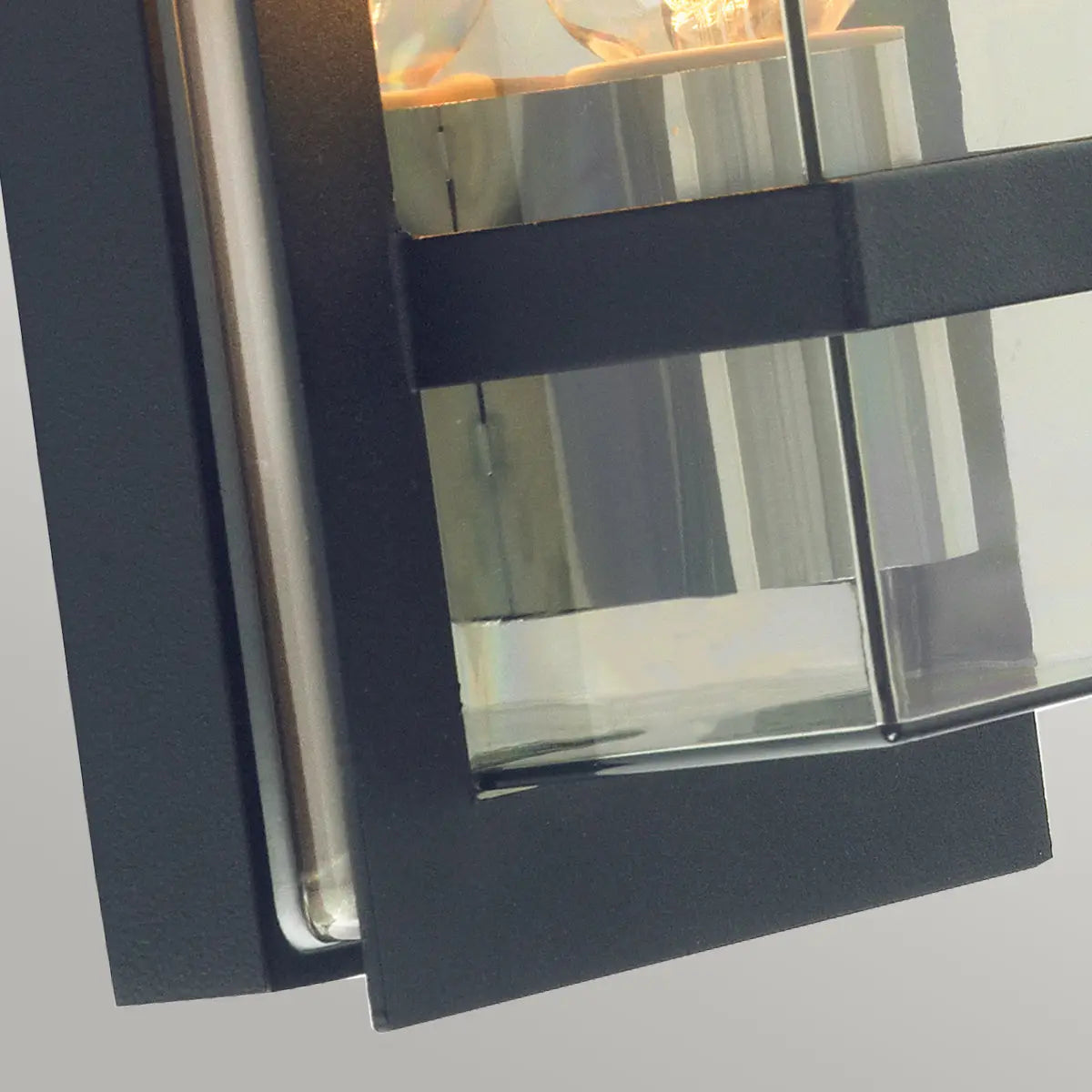 Boden 1 Light Wall Light - Black With Clear Glass Elstead Lighting