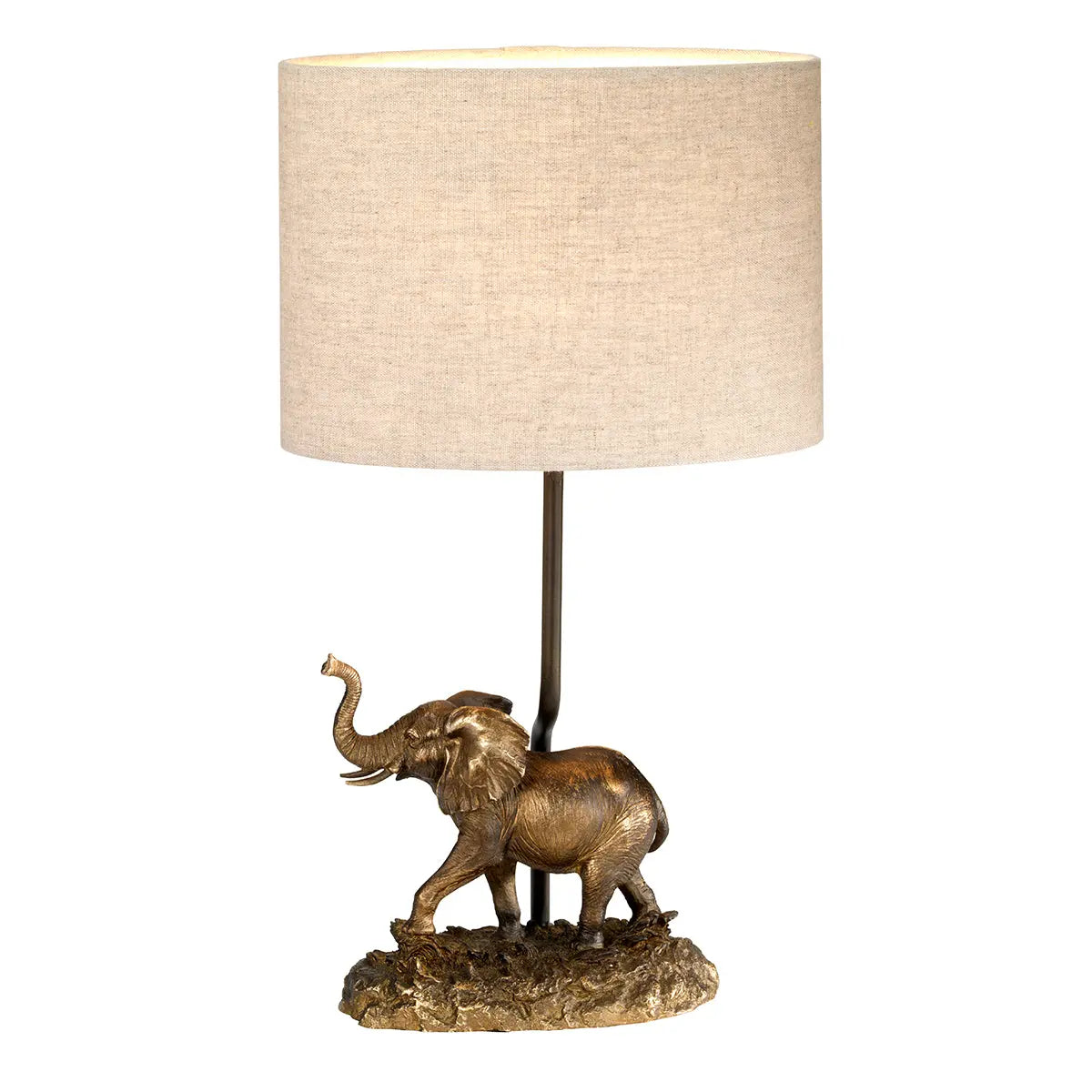 Sabi Table Lamp With Oval Shade Elstead Lighting