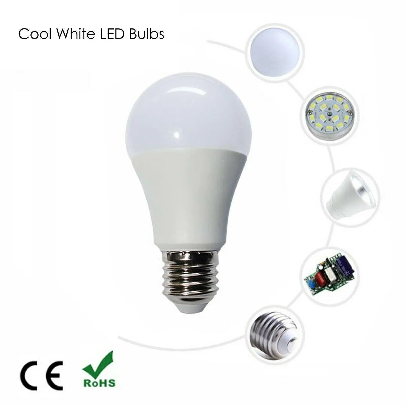 3 Pack LED Light Bulbs E27 LEDSone