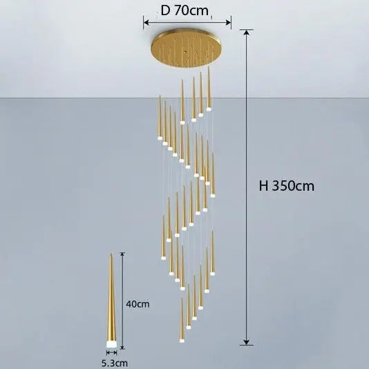 Long Stair Chandelier ChandeliersLife®