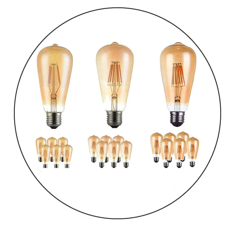 6 Pack E27 Vintage Industrial LED Bulb