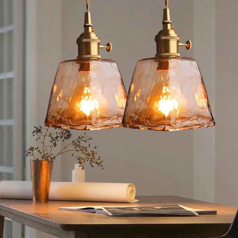 Modern Brass Glass Pendant Lights