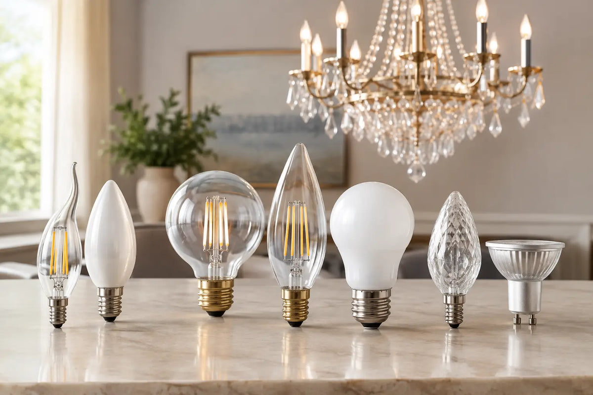 A Guide to Chandelier Bulb Types for Every Room