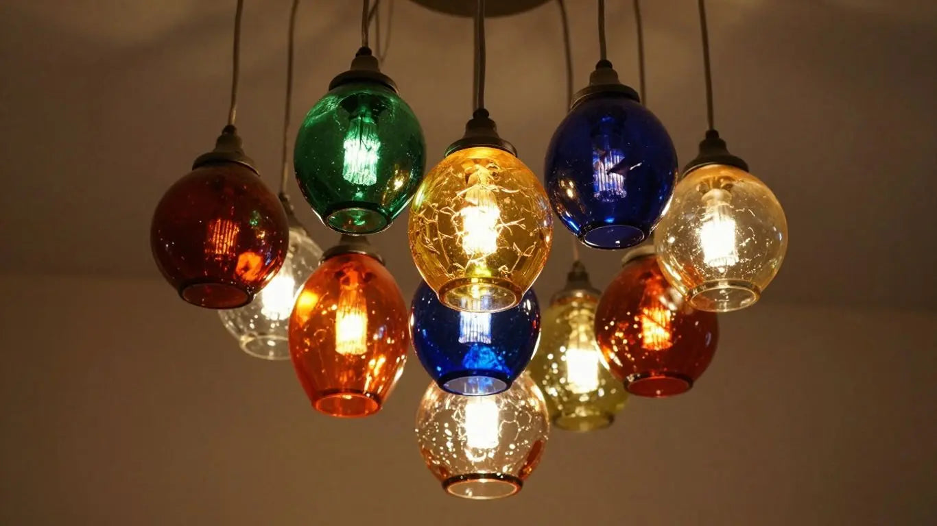 Elevate Your Space with Stunning Coloured Glass Pendant Lights ChandeliersLife®