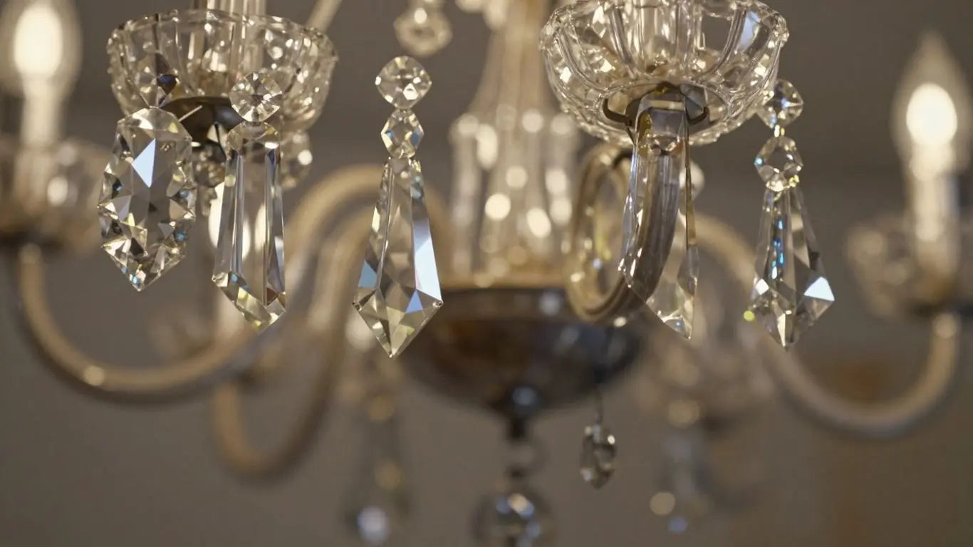 Chandelier replacement parts: crystals, arms, and bobeches.
