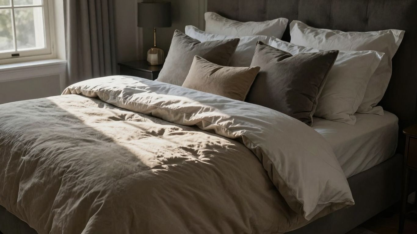 Cozy bedding sets on sale, inviting bedroom decor.