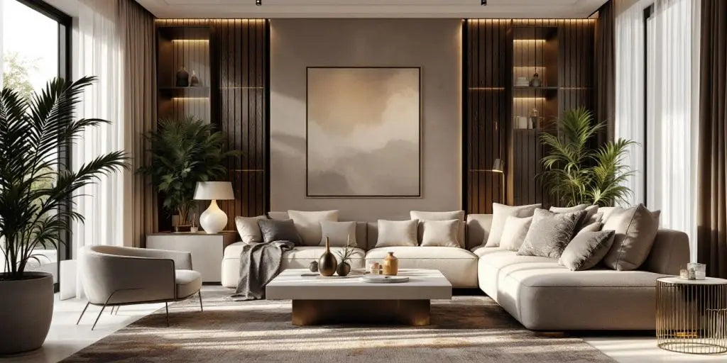Luxurious modern interior with elegant furniture and decor.
