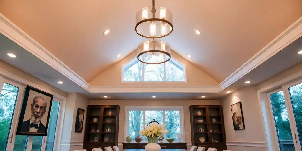 Transform-Your-Space-Stunning-Dining-Room-Lighting-Ideas-for-Vaulted-Ceilings ChandeliersLife®