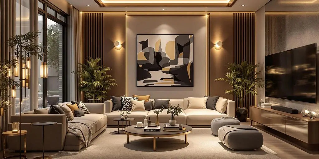 Luxurious lighting in a stylish home interior.