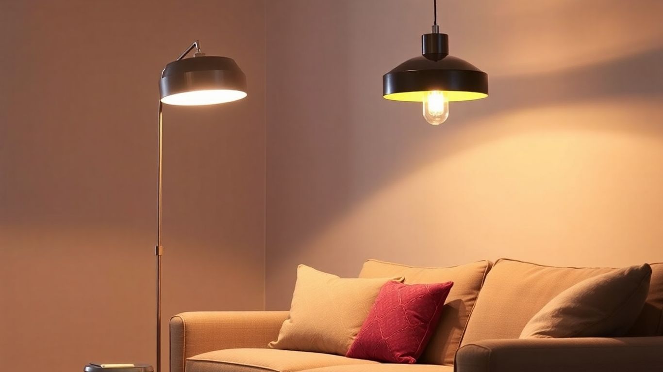 Elegant John Lewis lighting illuminating a modern living room.