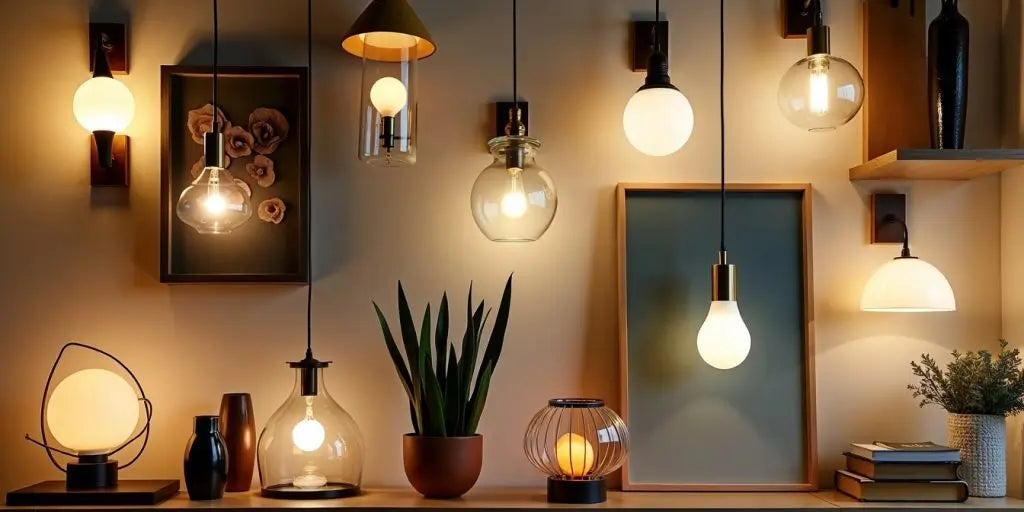 Unique light fixtures enhancing modern home decor.