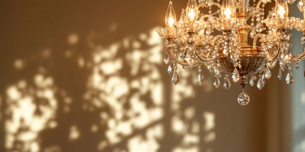 Elegant chandelier illuminating a stylish interior space.