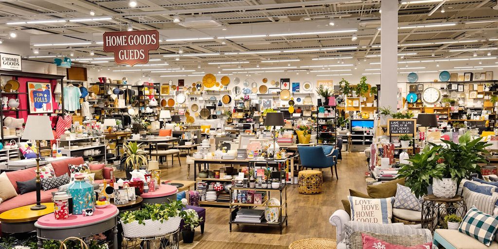 Colorful home goods store with stylish furniture and decor.