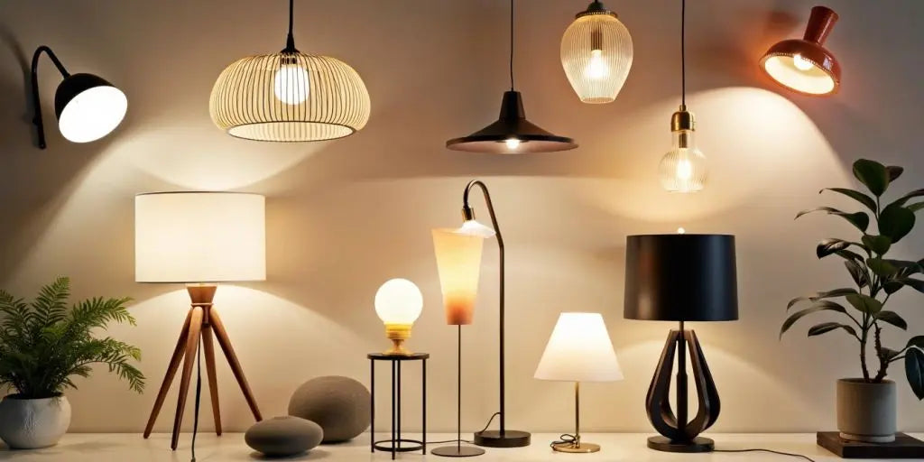 Stylish light fixtures in a well-lit room.