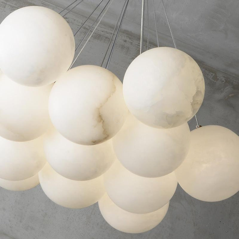 Modern Pearl Alabaster Ball Pendant Light