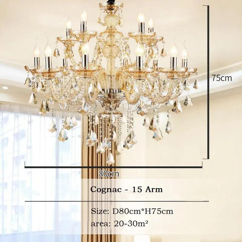 Lustre en cristal scintillant brillant