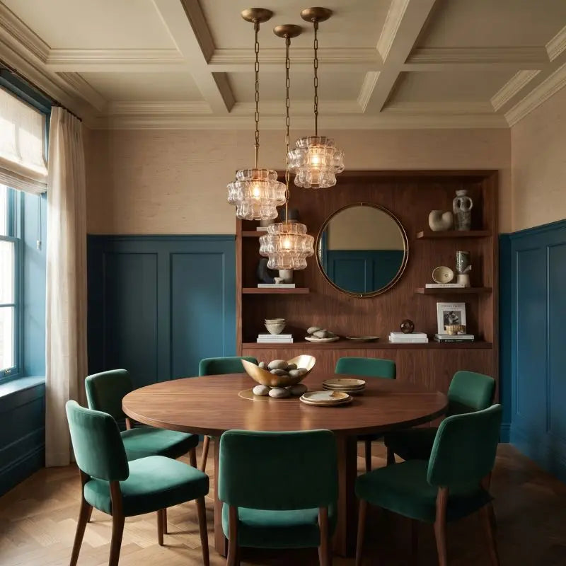 Luxury Glass Contemporary Pendant Light for Kitchen Island & Dining Room