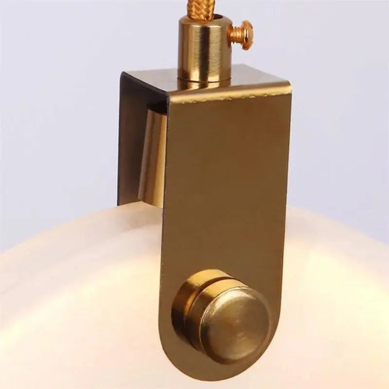 Modern Discs Long Staircase Alabaster Chandelier