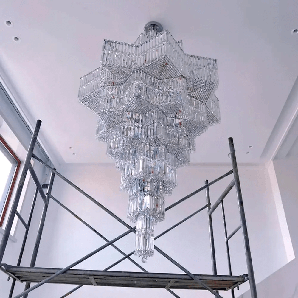 Luxury Villa Chandeliers Star Staircase Crystal Chandelier