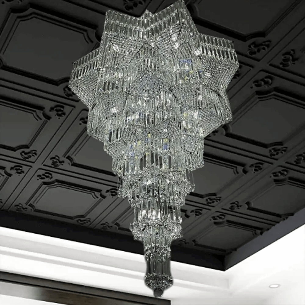 Luxury Villa Chandeliers Star Staircase Crystal Chandelier