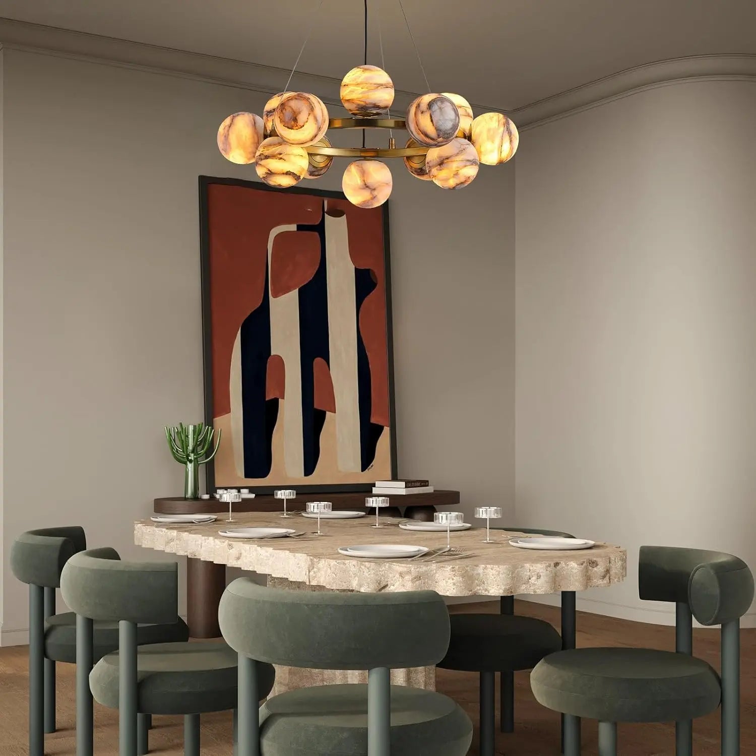Modern Unique Alabaster Chandelier ChandeliersLife®