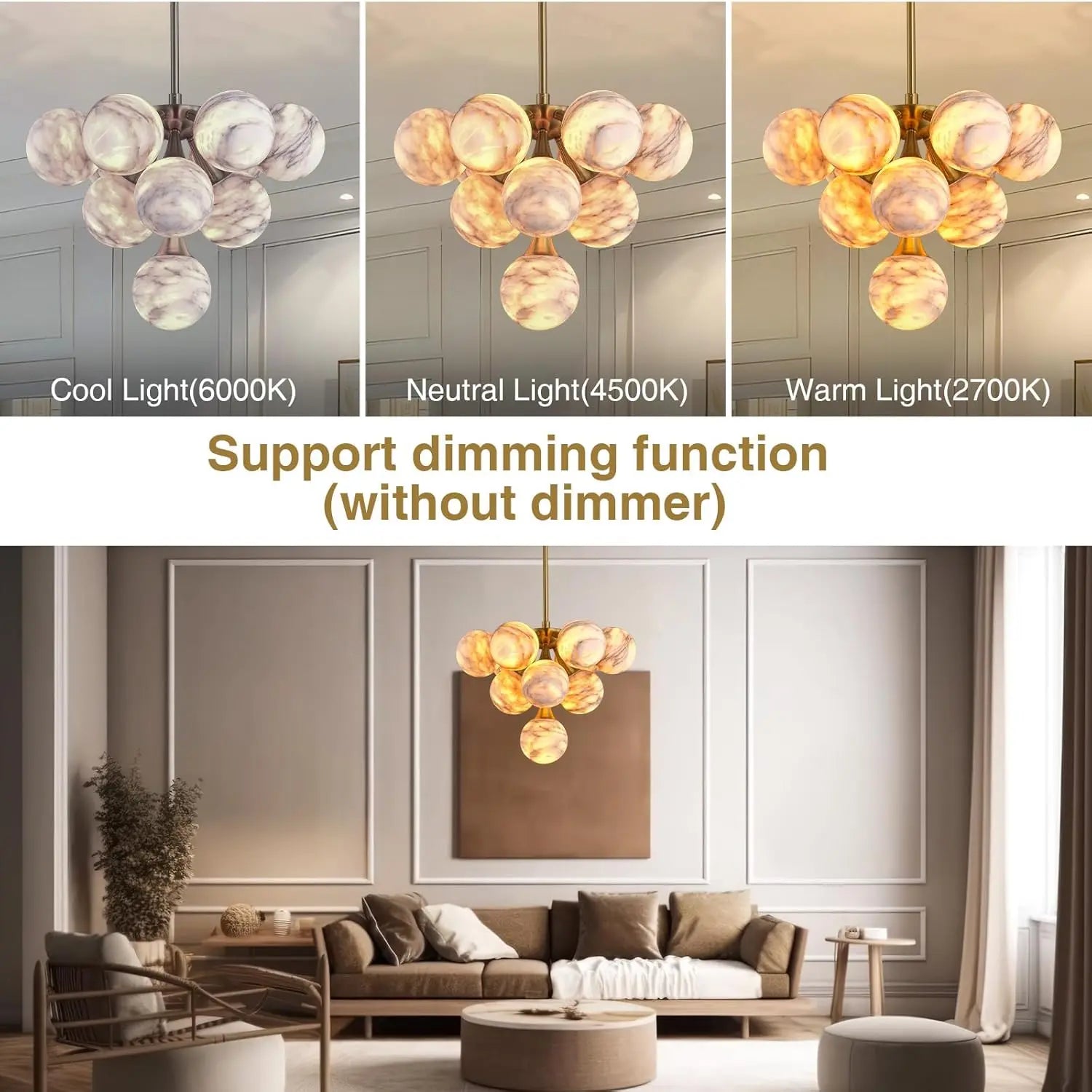 Modern Unique Alabaster Chandelier ChandeliersLife®
