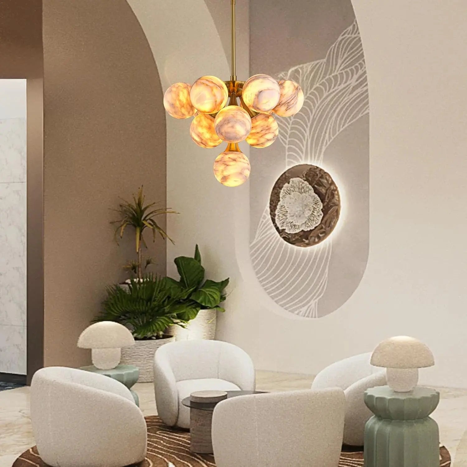 Modern Unique Alabaster Chandelier ChandeliersLife®