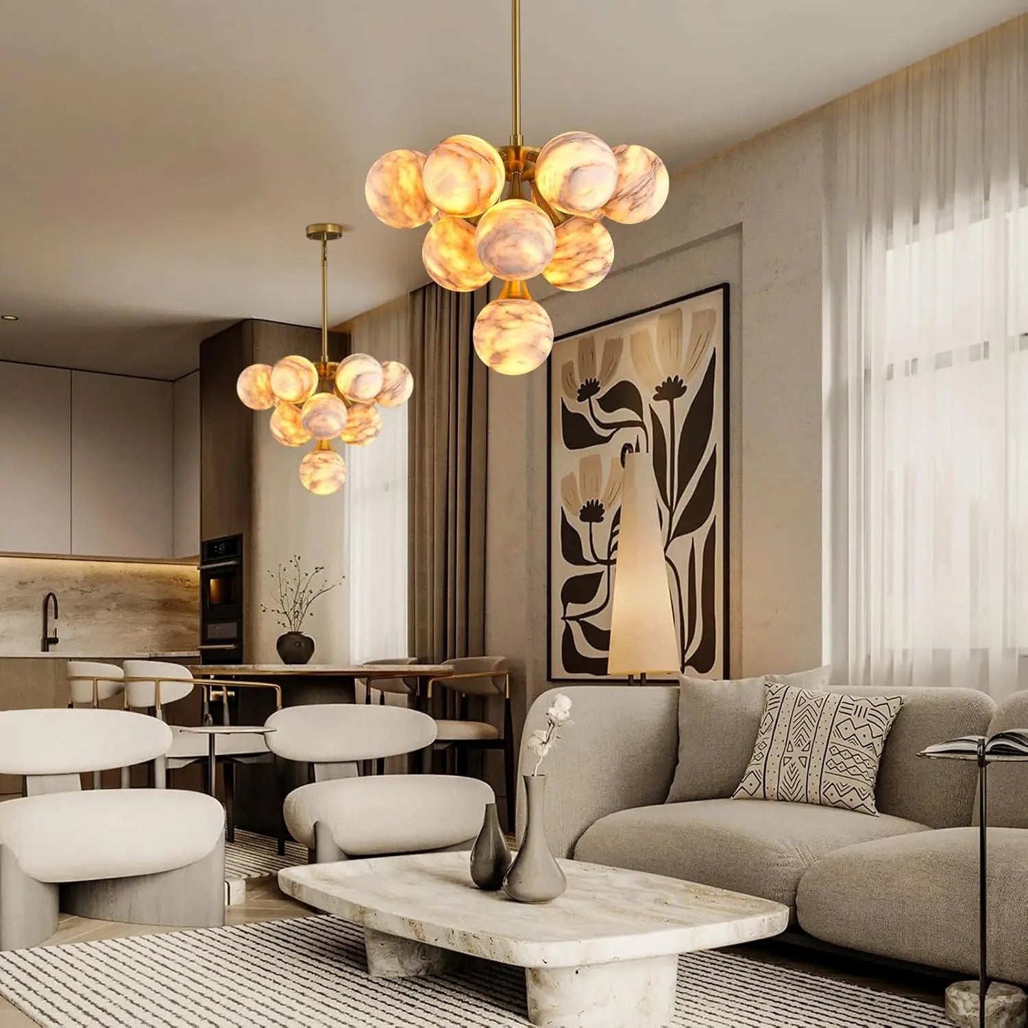 Modern Unique Alabaster Chandelier ChandeliersLife®