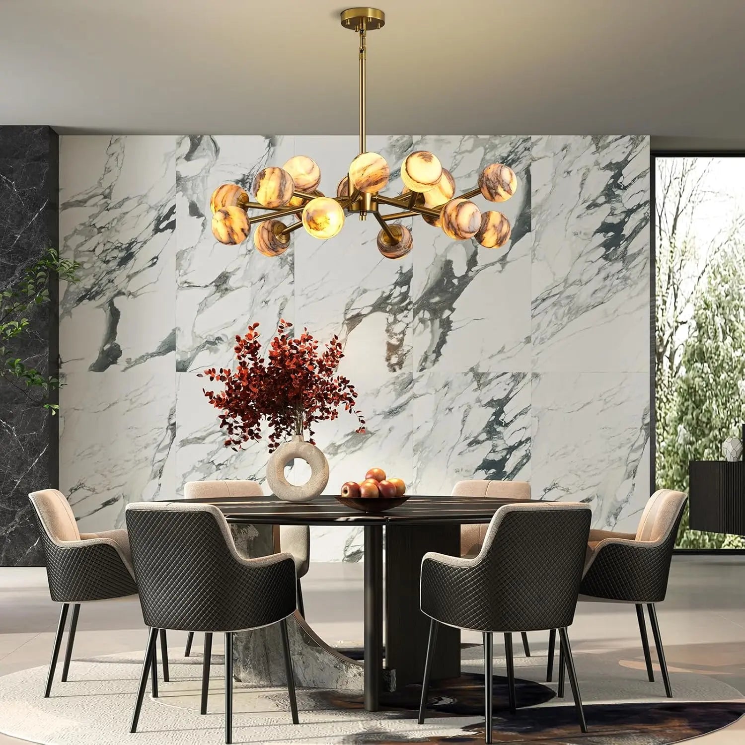 Modern Unique Alabaster Chandelier ChandeliersLife®