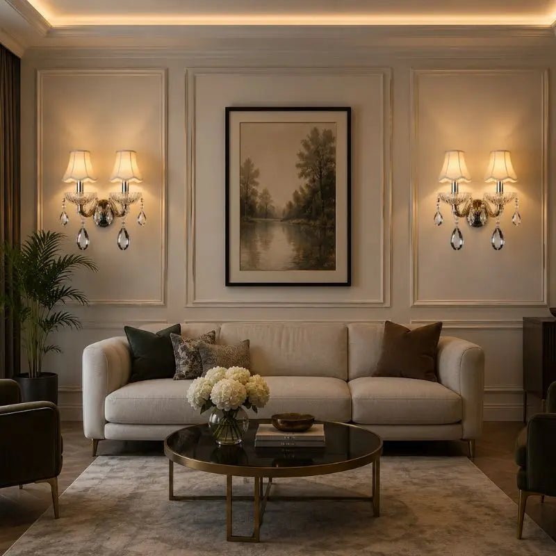 European Style Crystal Chandelier, Gold Wrought Iron Crystal Lamp High-end Light Luxury and Atmospheric Duplex Candle Lighting ChandeliersLife®