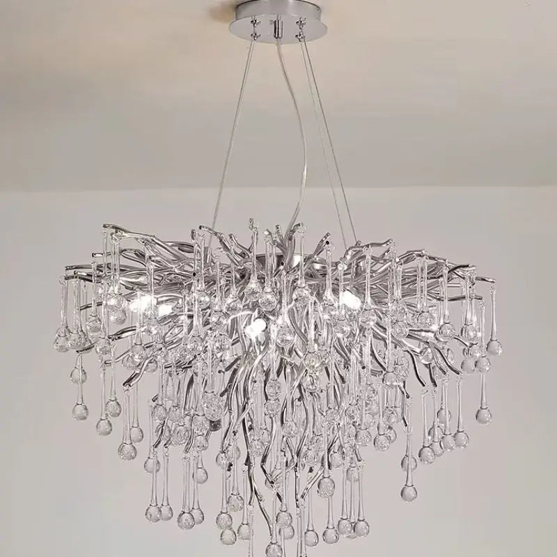 Unique Luxury Crystal Ceiling Chandelier Chrome 004