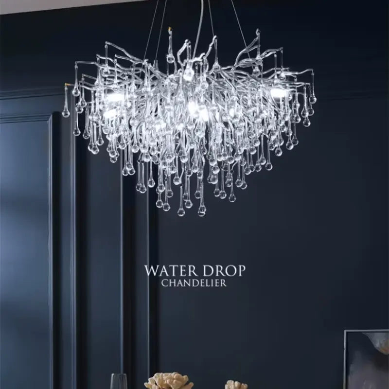 Unique Luxury Crystal Ceiling Chandelier Chrome 004