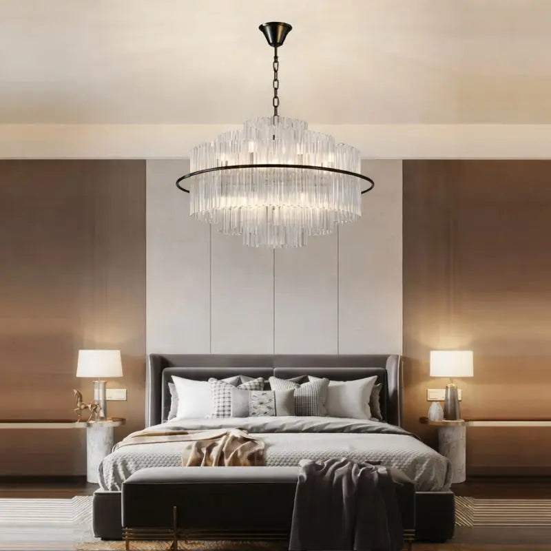 Crystal Designer Oval Round Chandelier