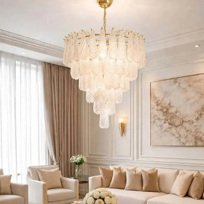 Glass Leaf Pendant Light
