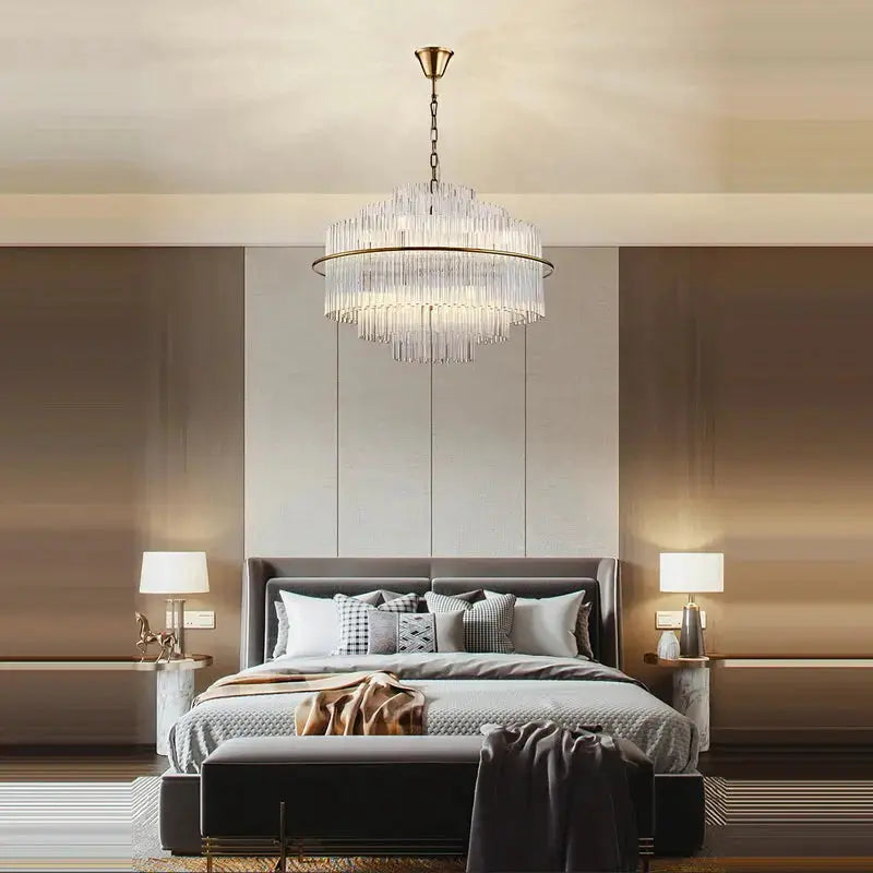 Crystal Designer Oval Round Chandelier