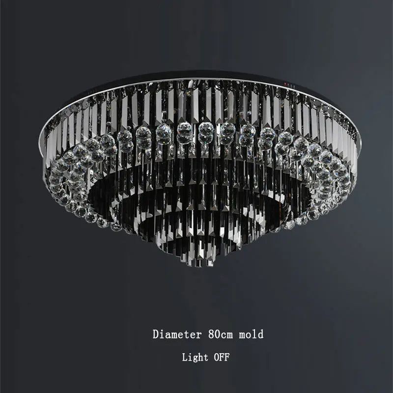 Luxury Crystal Ceiling Lamp  Smoky Gray