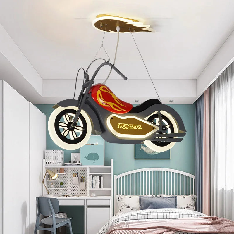 Ryder Resin Motorcycle LED Kids Room Chandelier – alternate product view 4