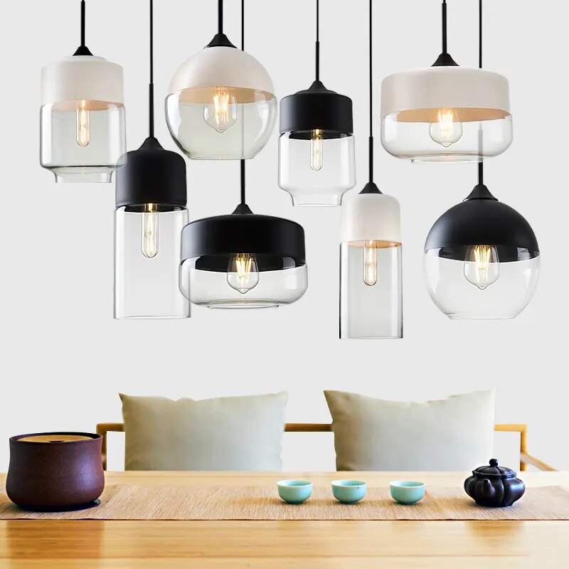  Nordic Pendant Lamp Modern Glass Hanging 