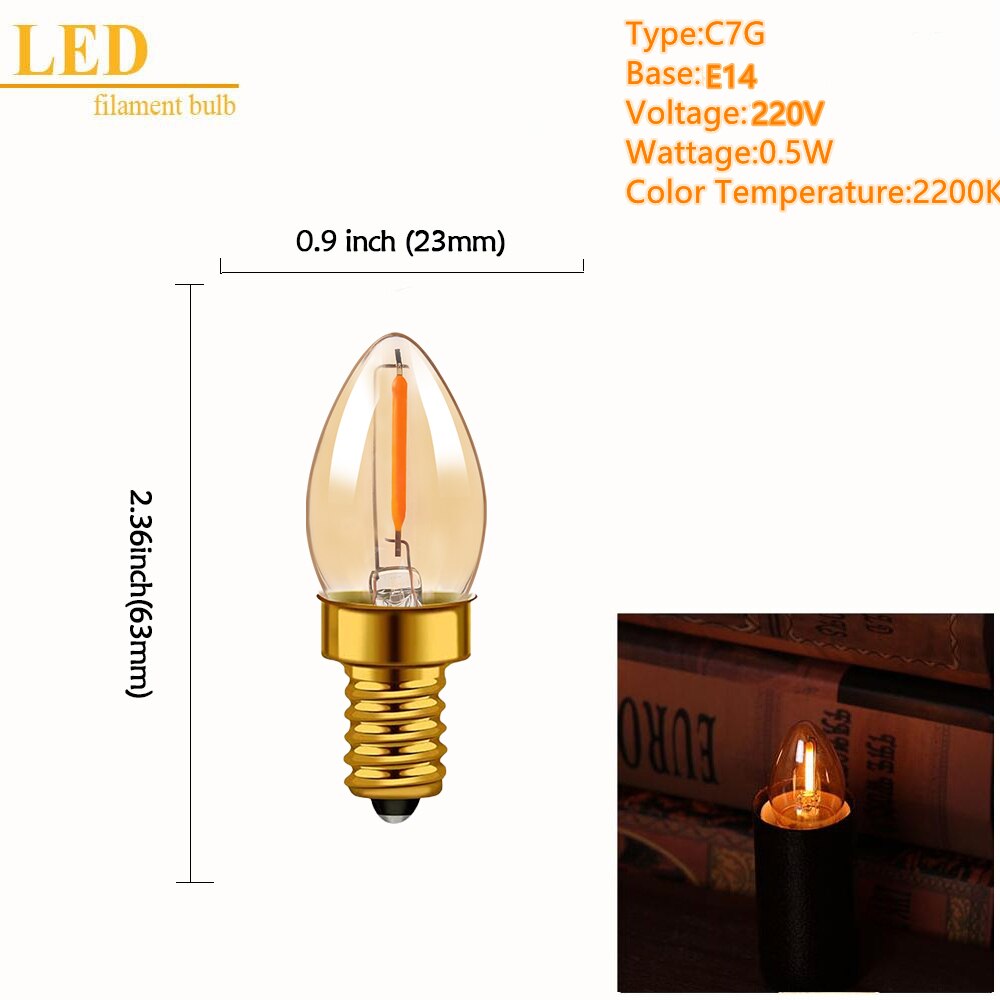 Retro LED Spiral Filament Light Bulb