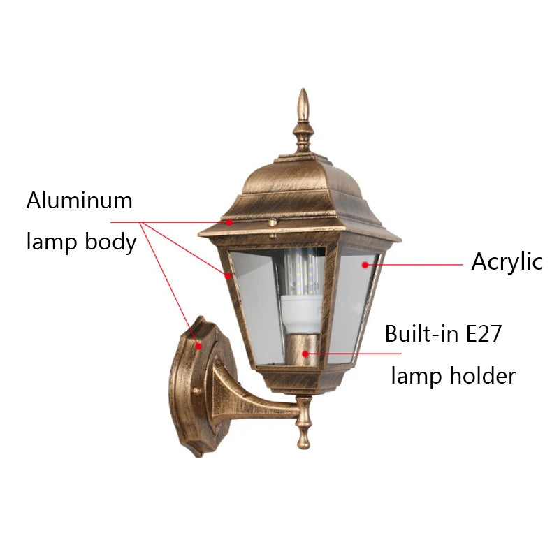 Porch Outdoor Waterproof Wall Lamp