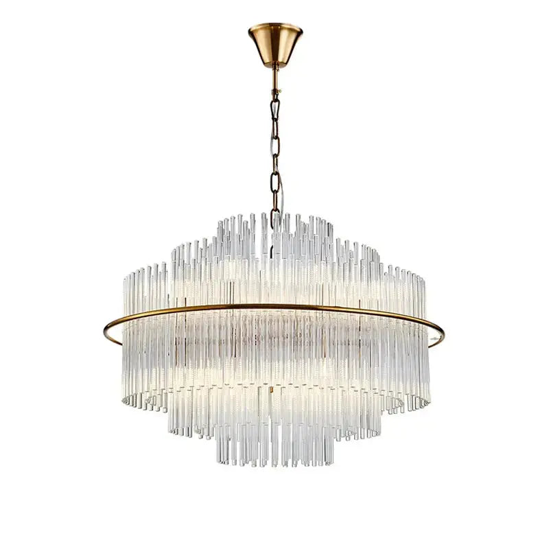 Crystal Designer Oval Round Chandelier